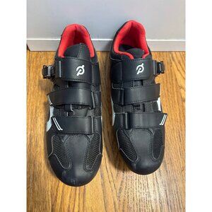 Peloton Cycling Shoes Black & Red Mens Size 43